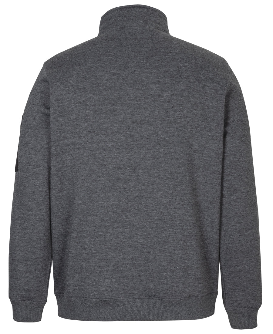 JB's 350 Premium Trade 1/2 Zip Fleece - Charcoal Marle/Black - Back