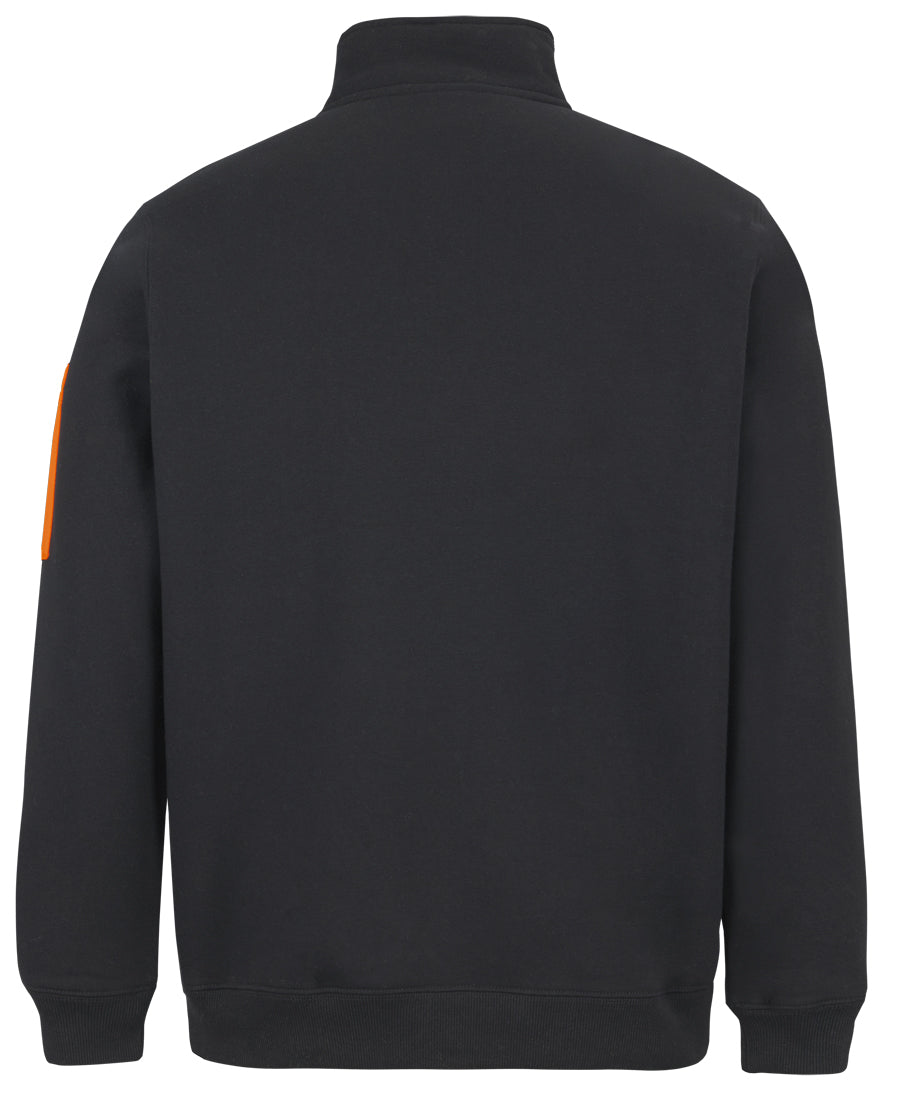 JB's 350 Premium Trade 1/2 Zip Fleece - Black/Orange - Back
