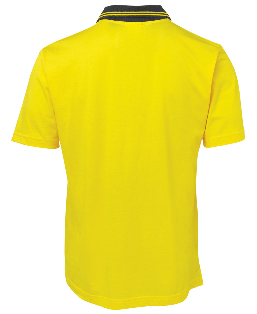 JB's Hi Vis S/S Cotton Polo - Yellow/Black - Back