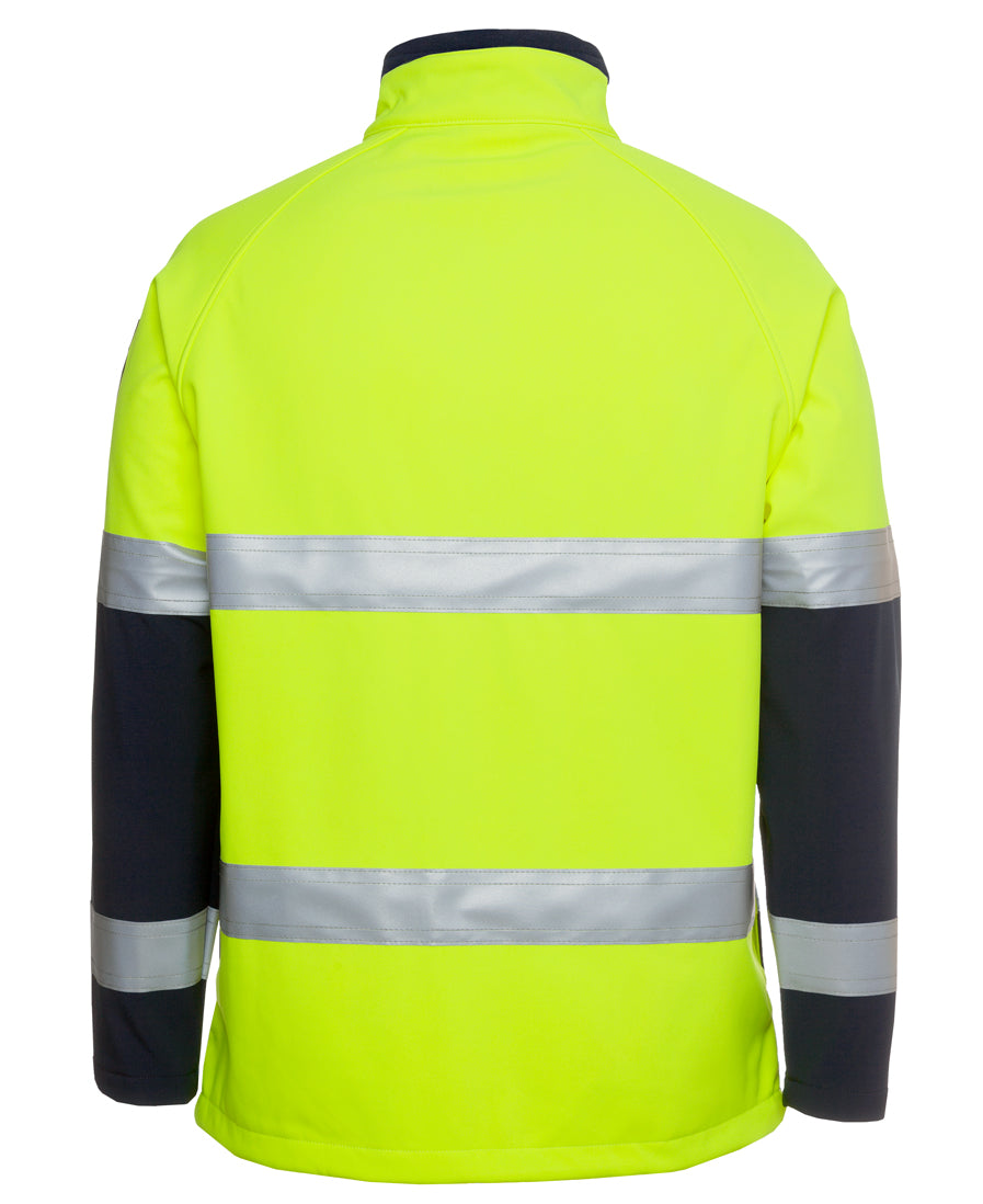 JB's Hi Vis 4602.1 (D+N) Softshell Jacket - Lime/Navy - Back