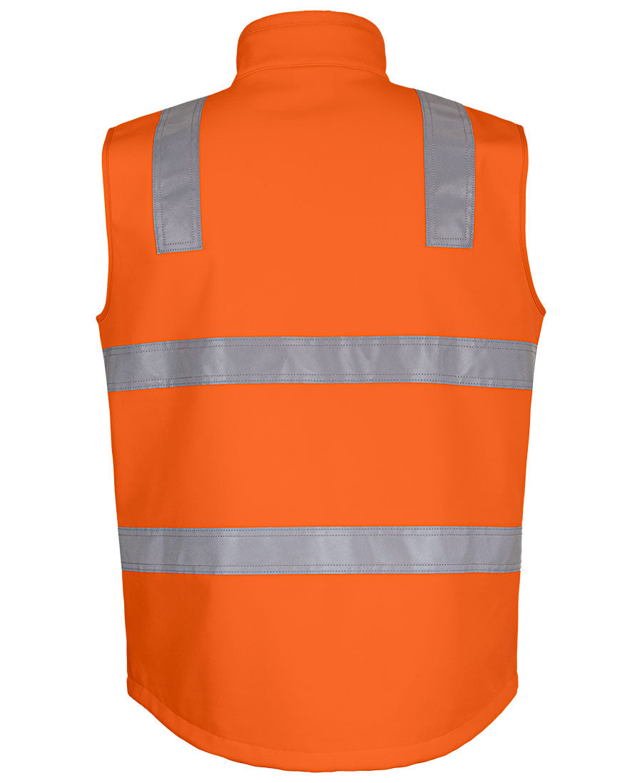 JB's Hi Vis (D+N) Softshell Vest - Orange - Back
