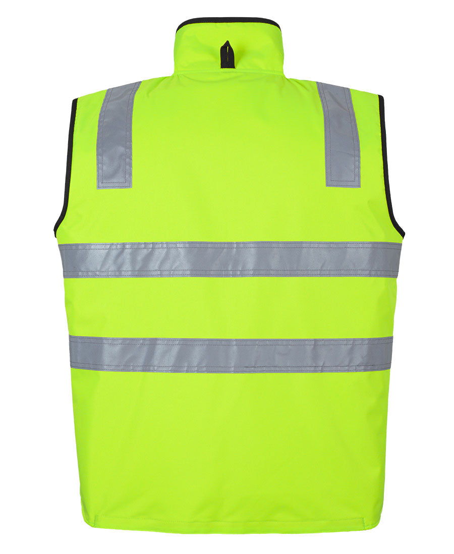 JB's Hi Vis 4602.1 (D+N) Reversible Vest - Lime/Black - Back