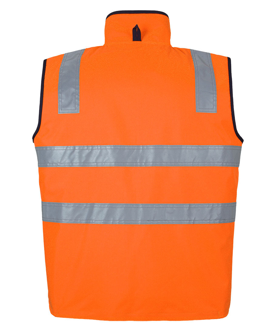 JB's Hi Vis 4602.1 (D+N) Reversible Vest - Orange/Navy - Back