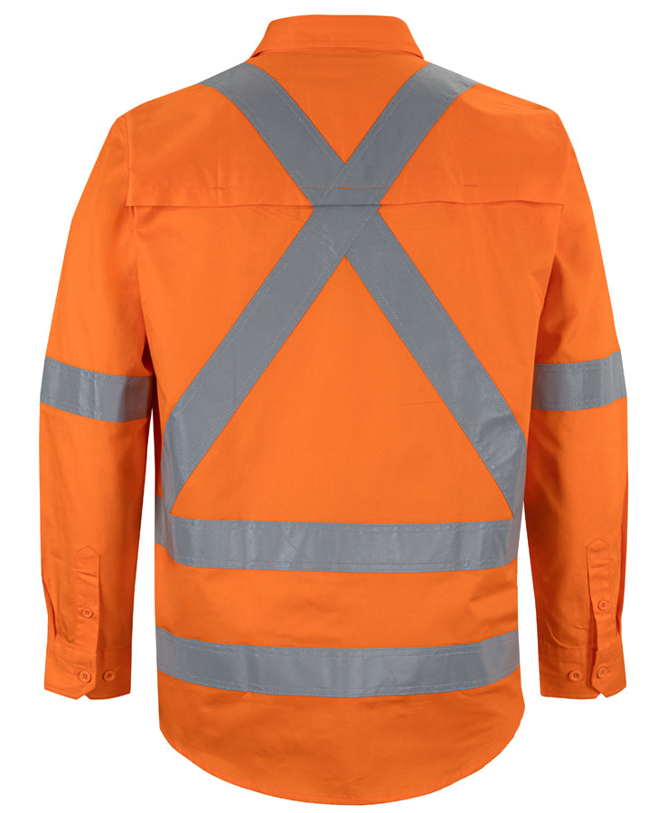 JB's Hi Vis 150g NSW/QLD Rail X-Back Shirt - Orange - Back