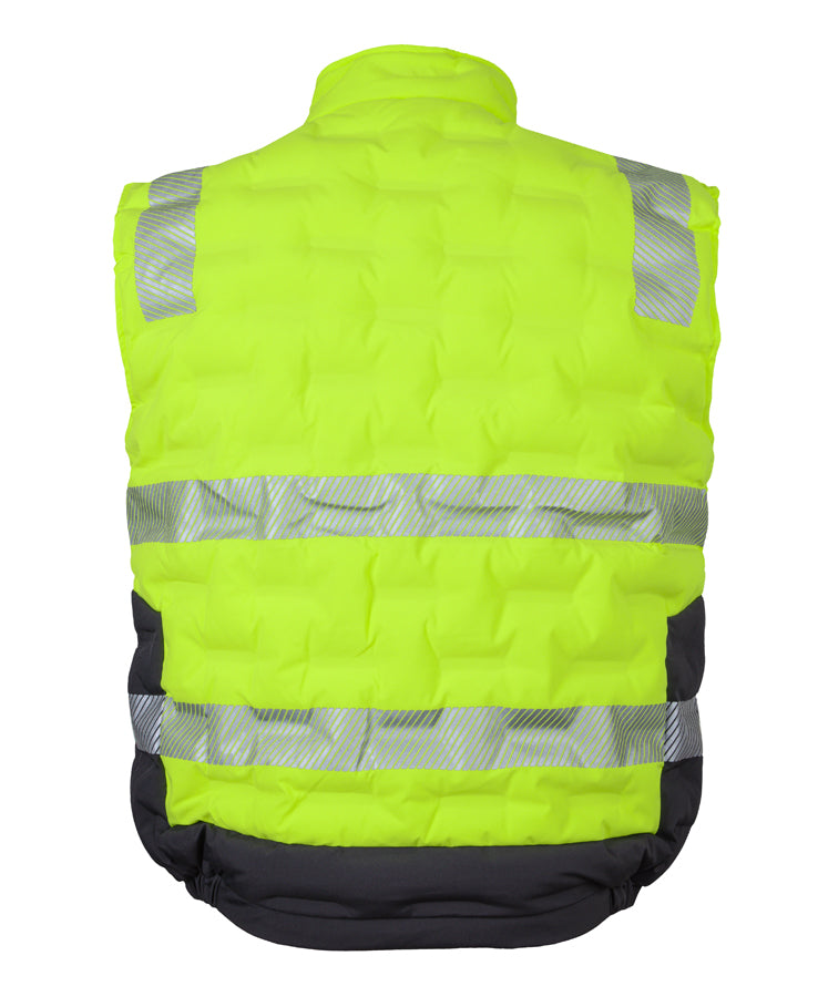 JB's Hi Vis (D+N) Graphene Puffer Vest - Lime/Charcoal - Back