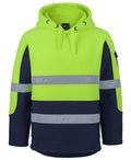 JB's Hi Vis D+N 450g Pull Over Shepherd Hoodie - Lime/Navy - Front