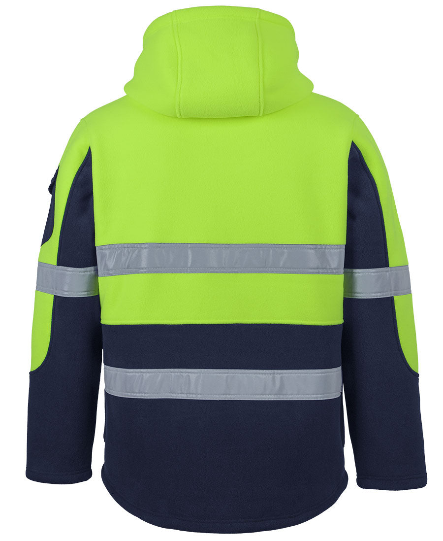 JB's Hi Vis D+N 450g Pull Over Shepherd Hoodie - Lime/Navy - Back