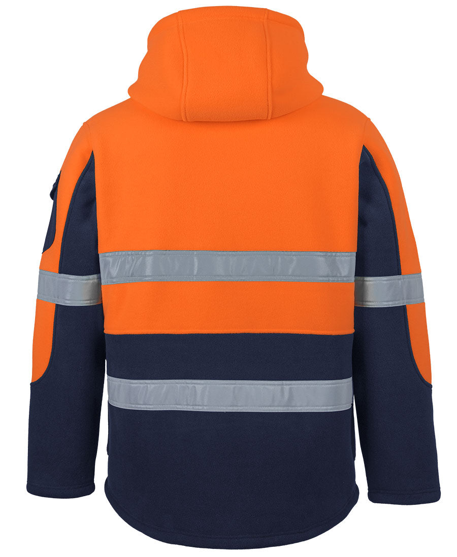 JB's Hi Vis D+N 450g Pull Over Shepherd Hoodie - Orange/Navy - Back