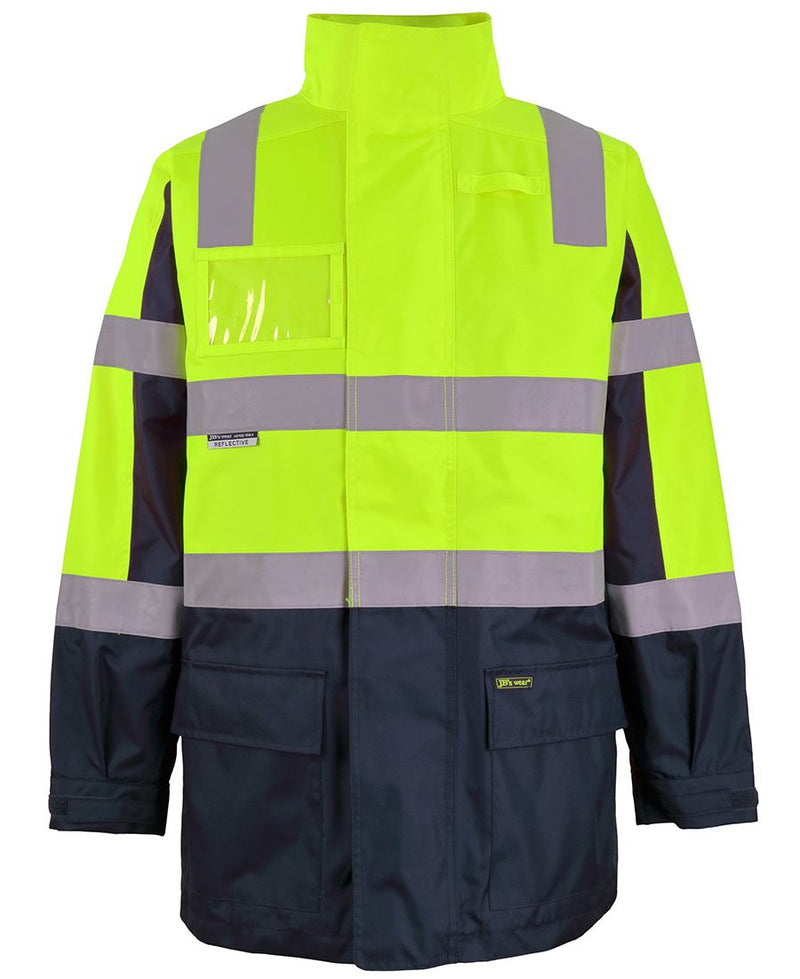 JB's Hi Vis (D+N) Visionary Jacket - Lime/Navy - Front