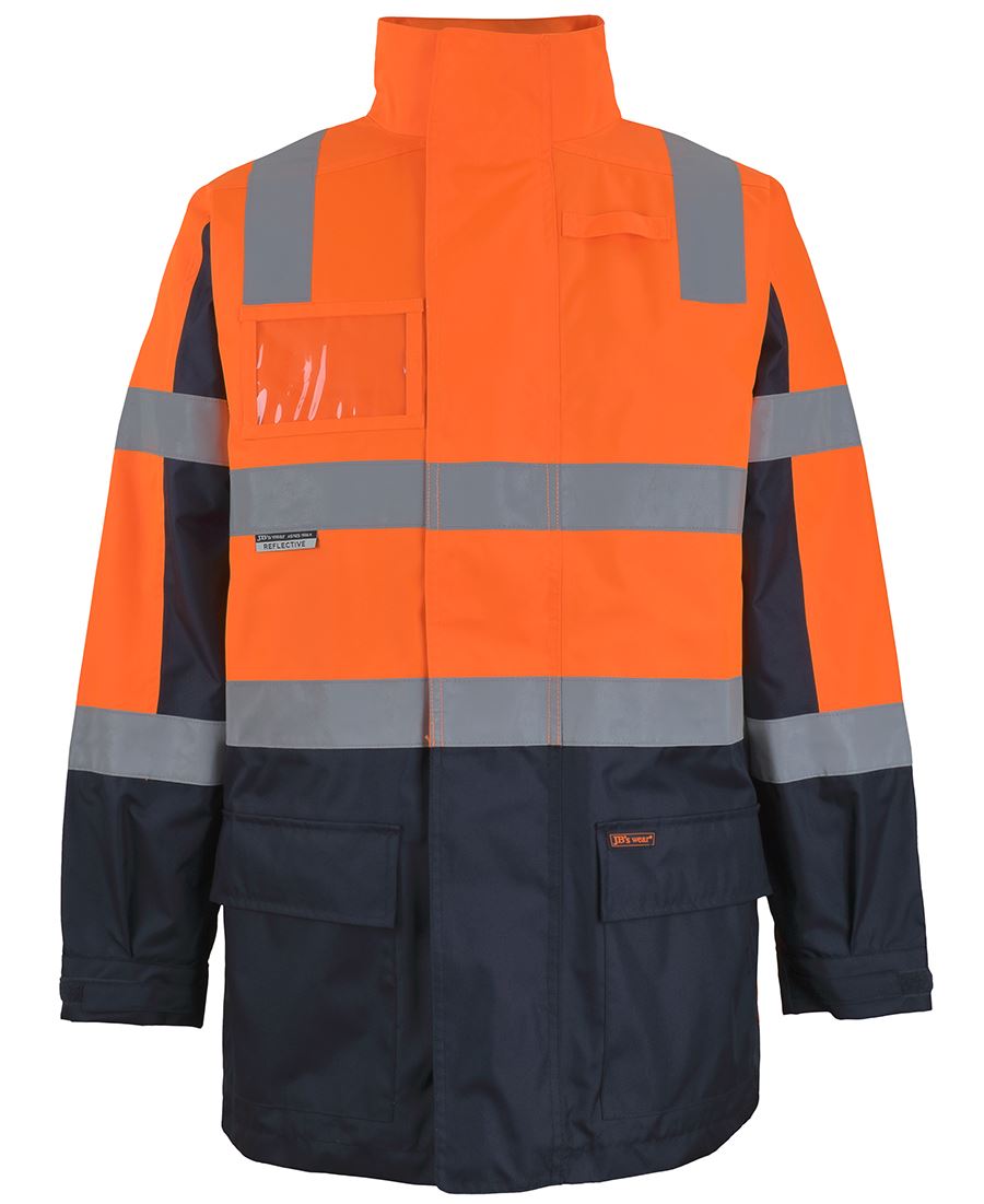 JB's Hi Vis (D+N) Visionary Jacket - Orange/Navy - Front