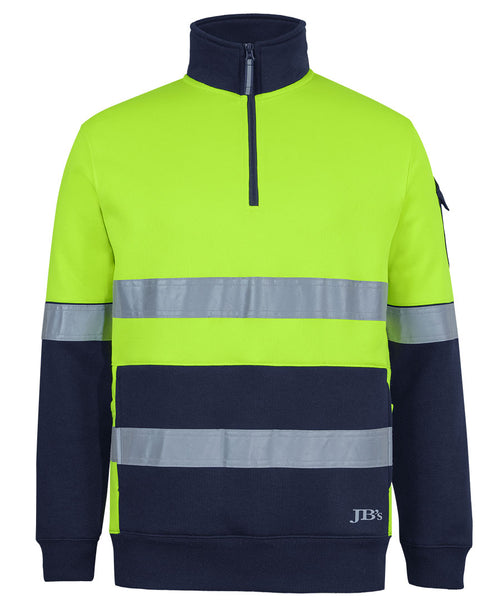 JB's 350g Hi Vis (D+N) 1/2 Zip Trade Fleece