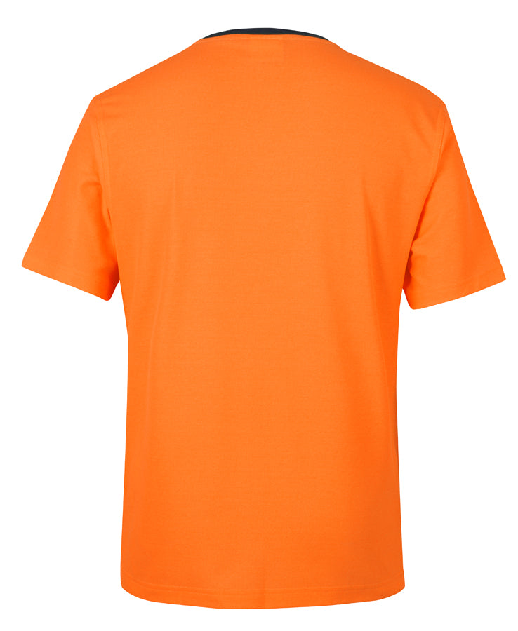 JB's Hi Vis Cotton Back Tee - Orange/Navy - Back