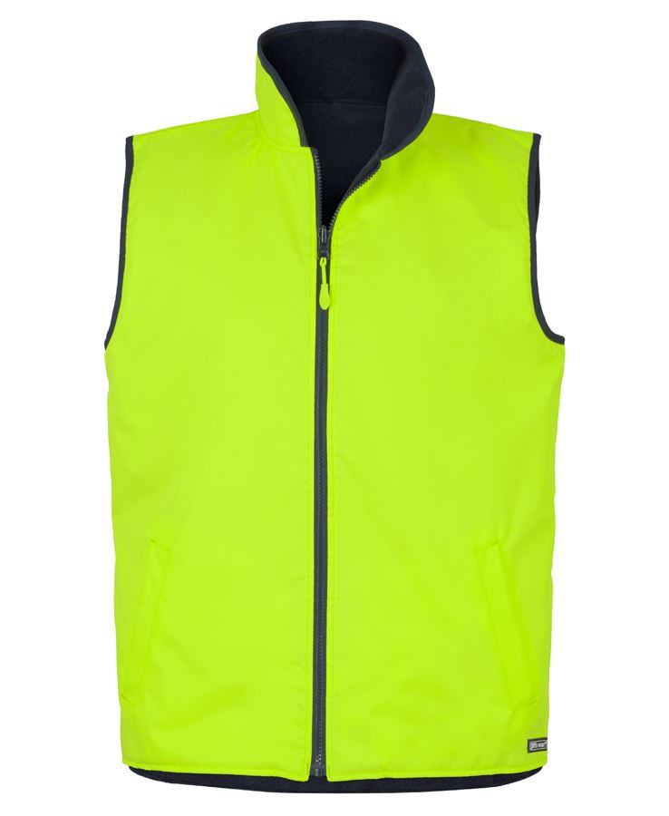 JB's Hi Vis 4602.1 Reversible Vest - Lime/Navy - Front