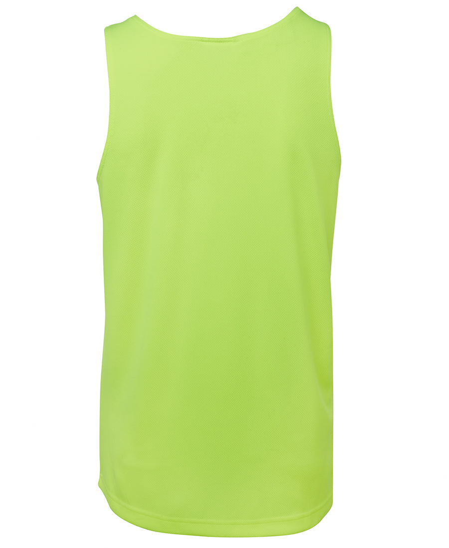 JB's Hi Vis Traditional Singlet - Lime/Navy - Back