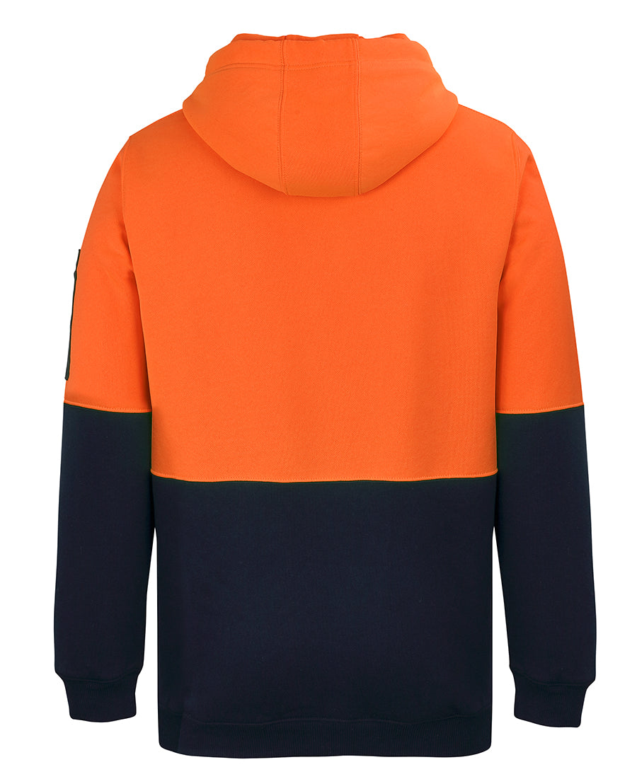 JB's Hi Vis 1/2 Zip Hoodie - Orange/Navy - Back