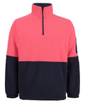 JB's Hi Vis 1/2 Zip Polar Fleece - HV Pink/Navy - Front