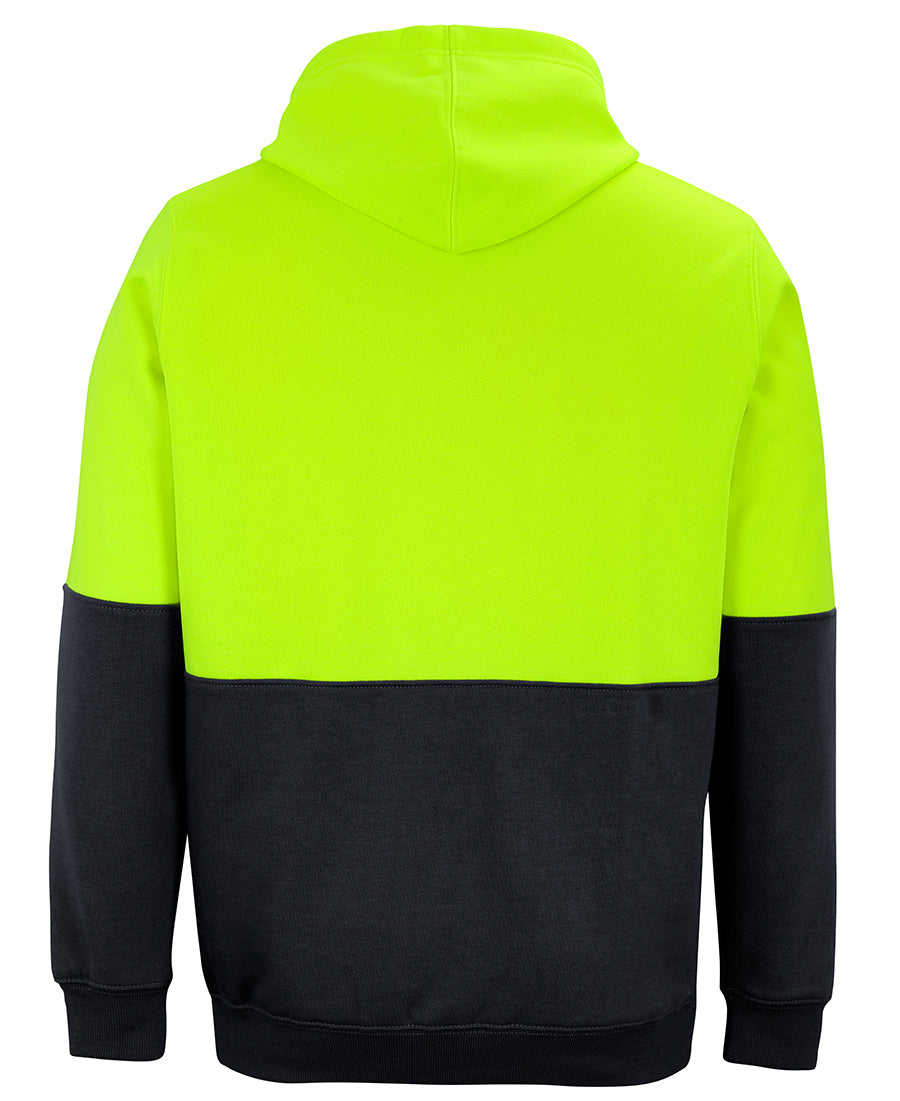 JB's Hi Vis Pull Over Hoodie - Lime/Black - Back