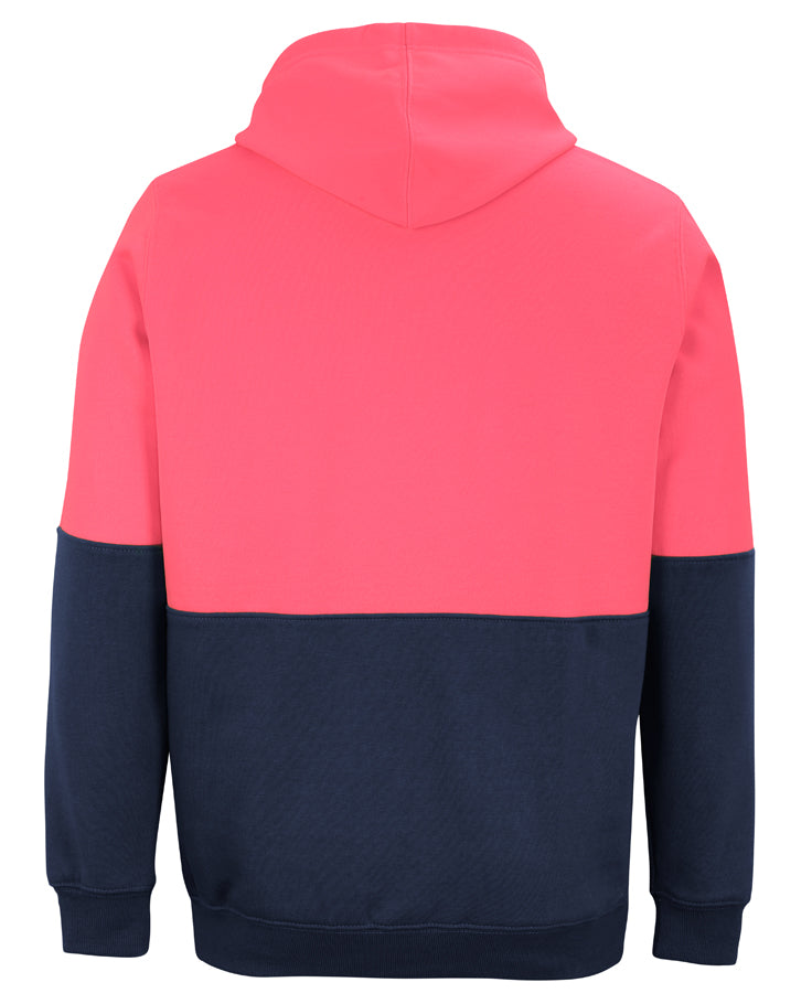 JB's Hi Vis Pull Over Hoodie - HV Pink/Navy - Back
