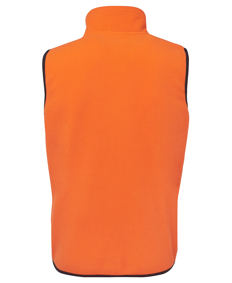 JB's Hi Vis Polar Vest - Orange/Navy - Back