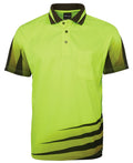 JB's Hi Vis Rippa Sub Polo - Lime/Black - Front