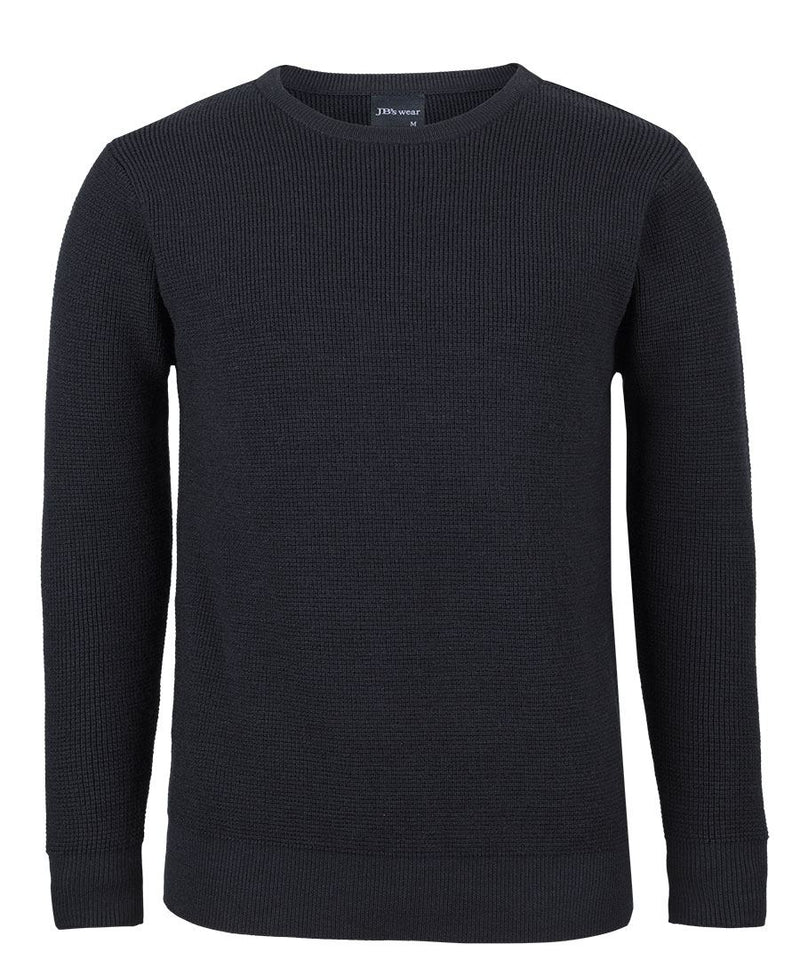JB's Chunky Crew Neck Jumper - Black - Front