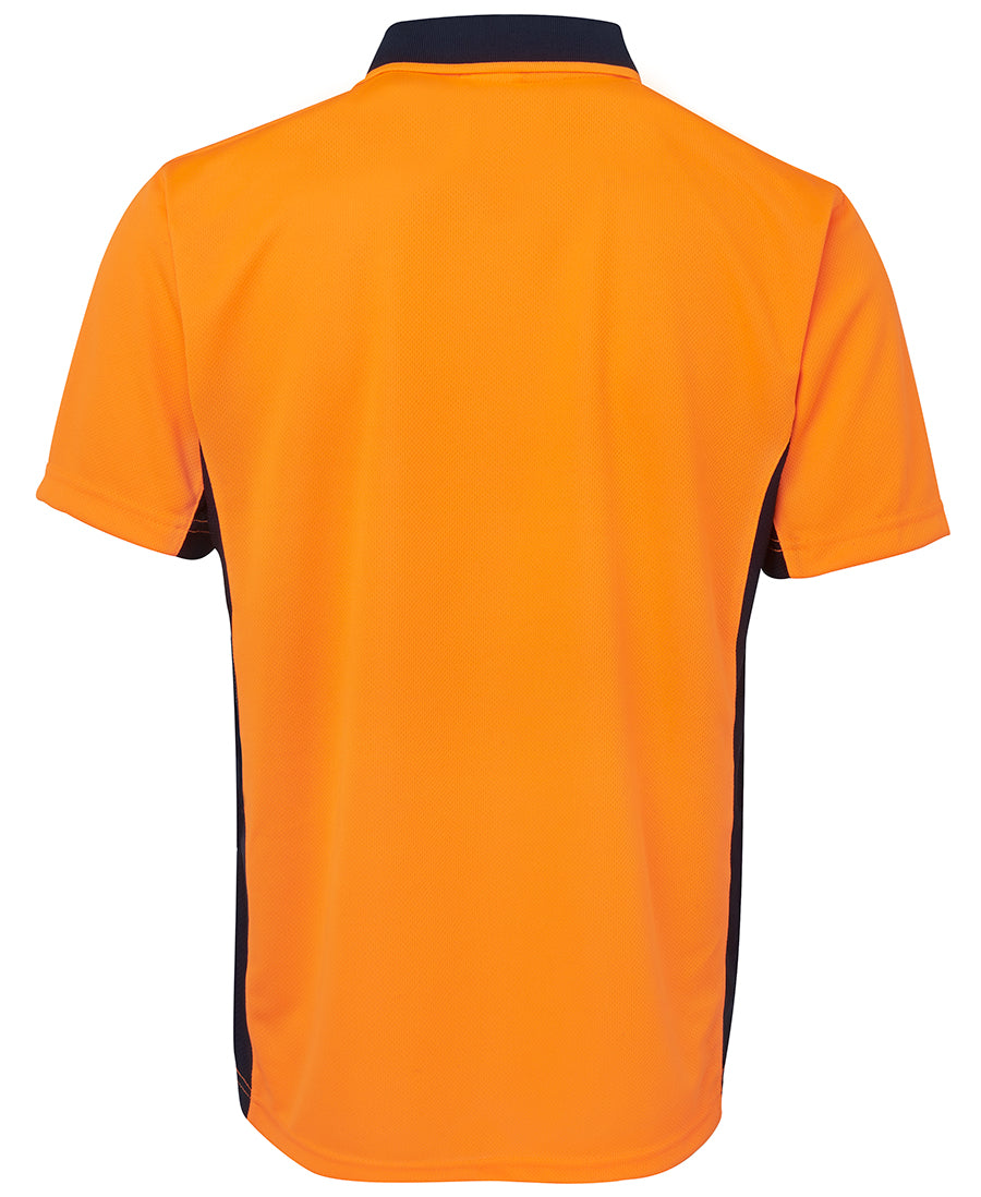 JB's Hi Vis S/S Sport Polo - Orange/Navy - Back