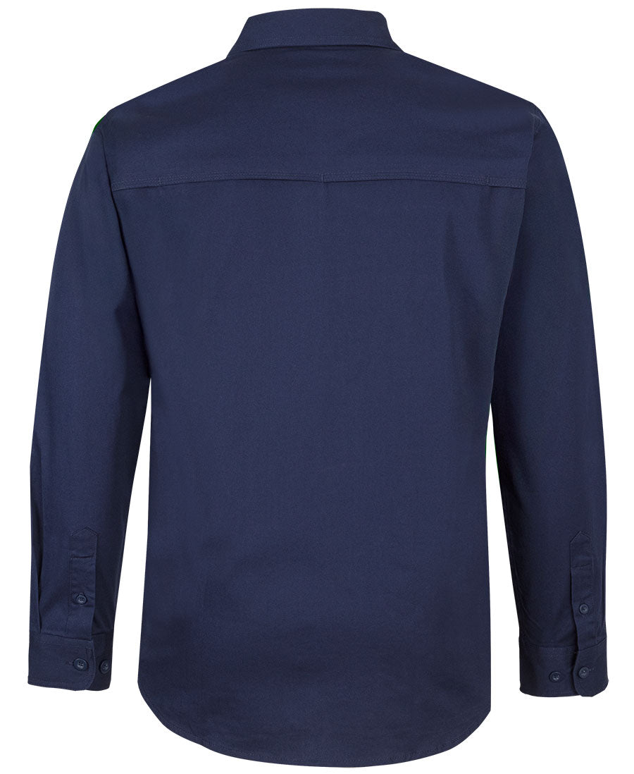 JB's L/S Stretch Work Shirt - Navy - Back