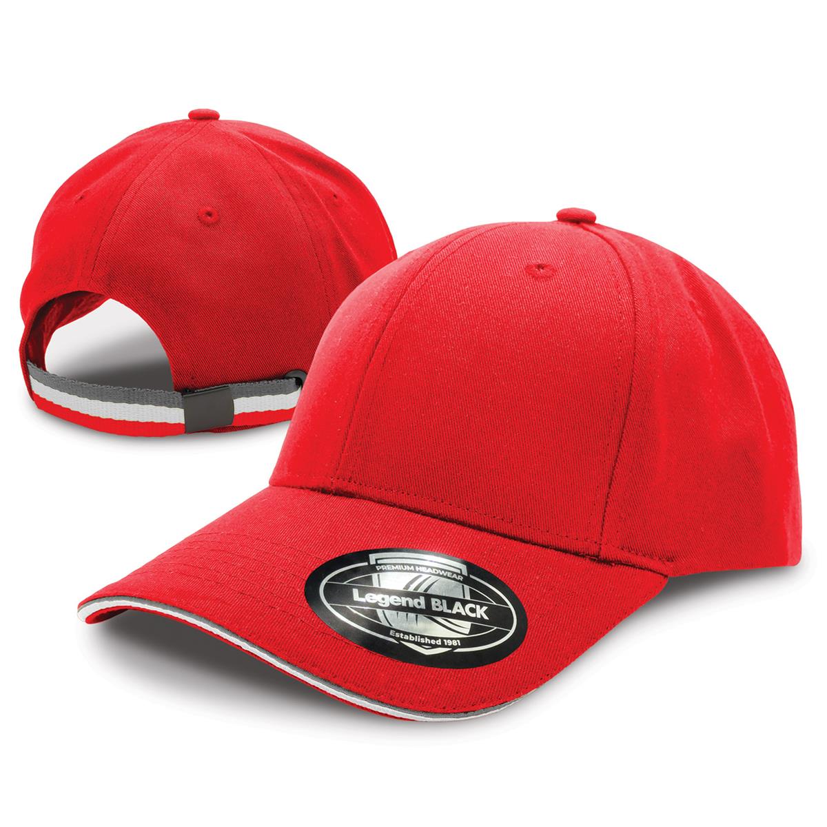 San Marino Cap - Red / Grey / White - Front