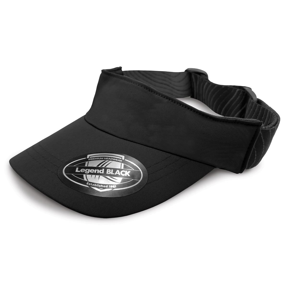 Altitude Sports Visor - Black / Black - Front