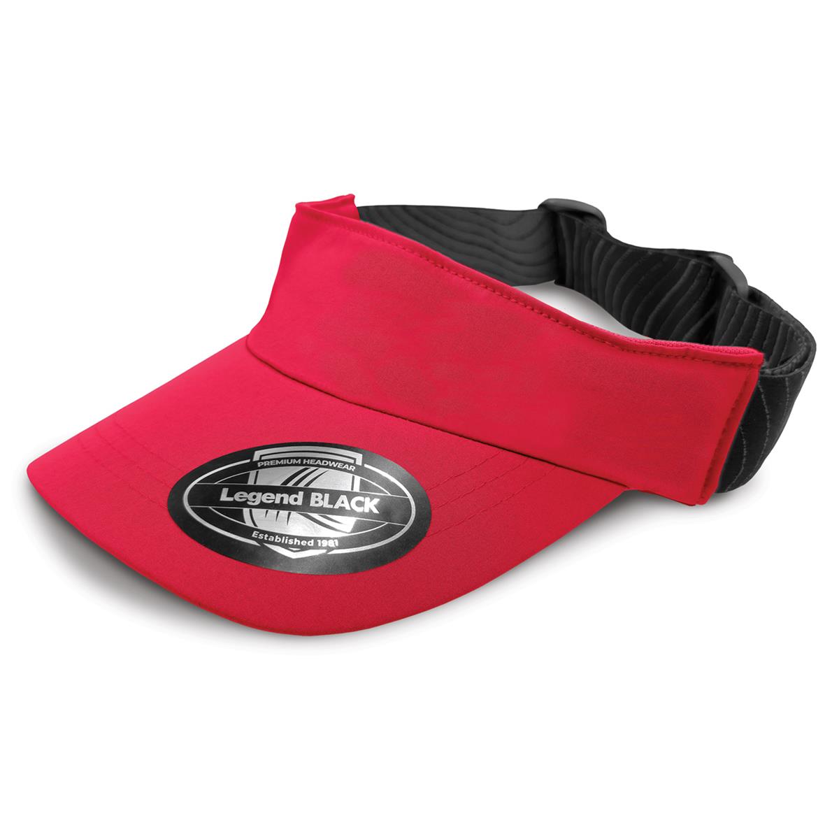 Altitude Sports Visor - Red / Red - Front