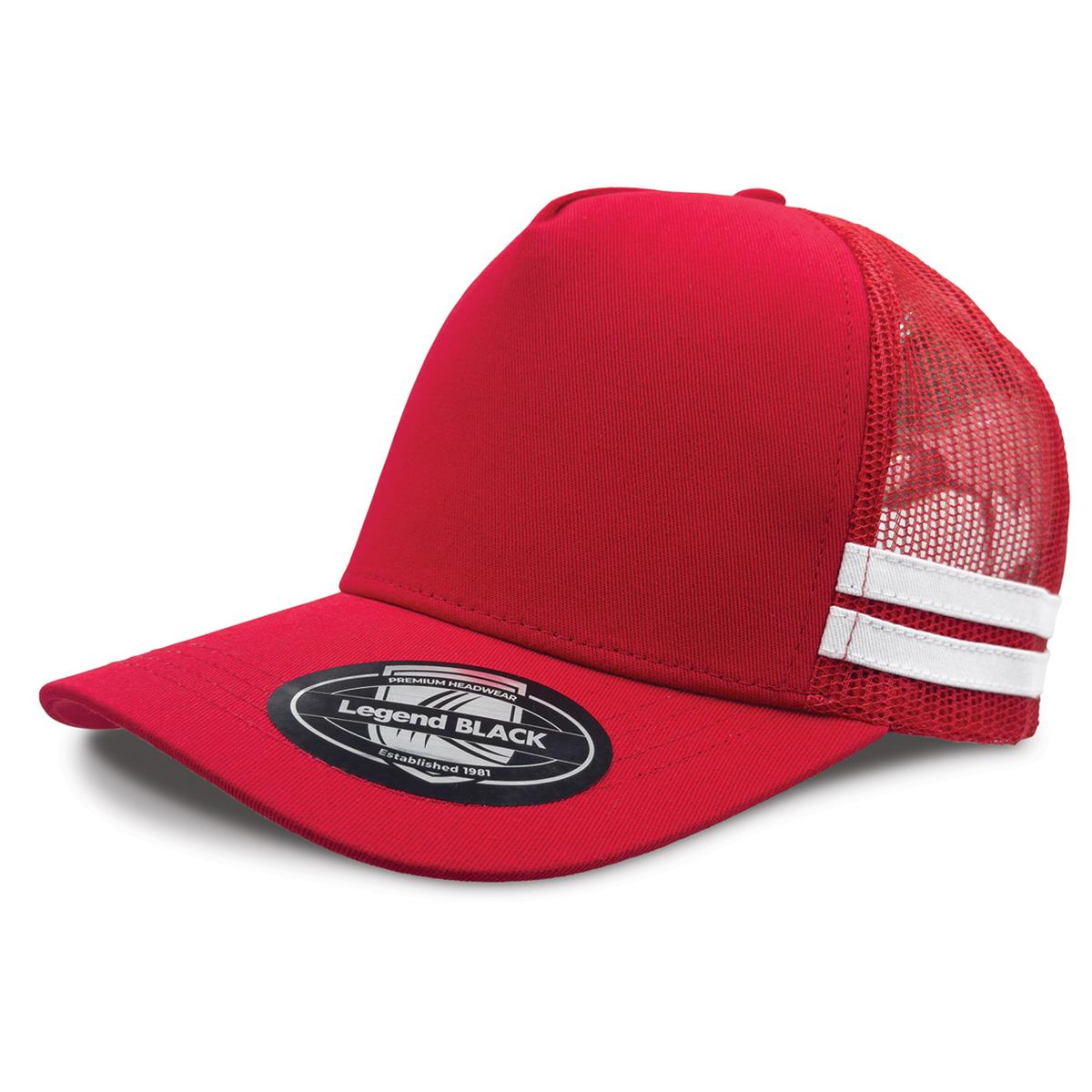 Striped Trucker - Red / Red / White / White - Front