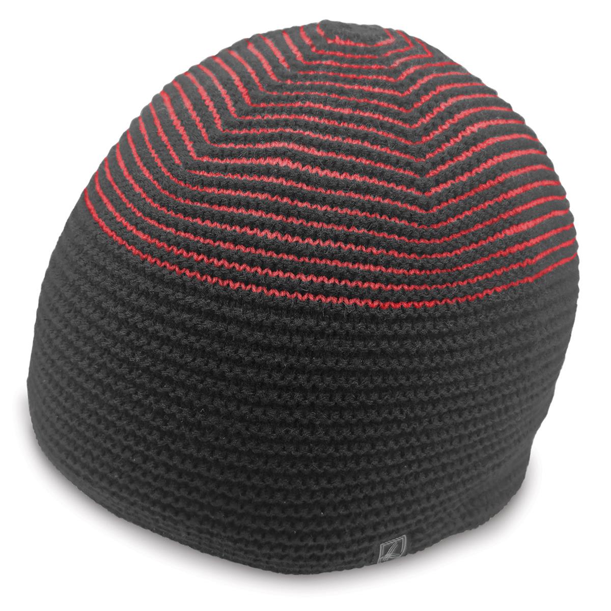 Ridge Beanie - Black / Red - Front