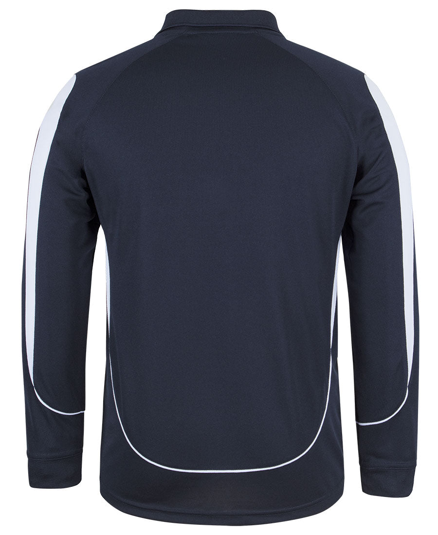 Podium L/S Bell Polo - Navy/White - Back