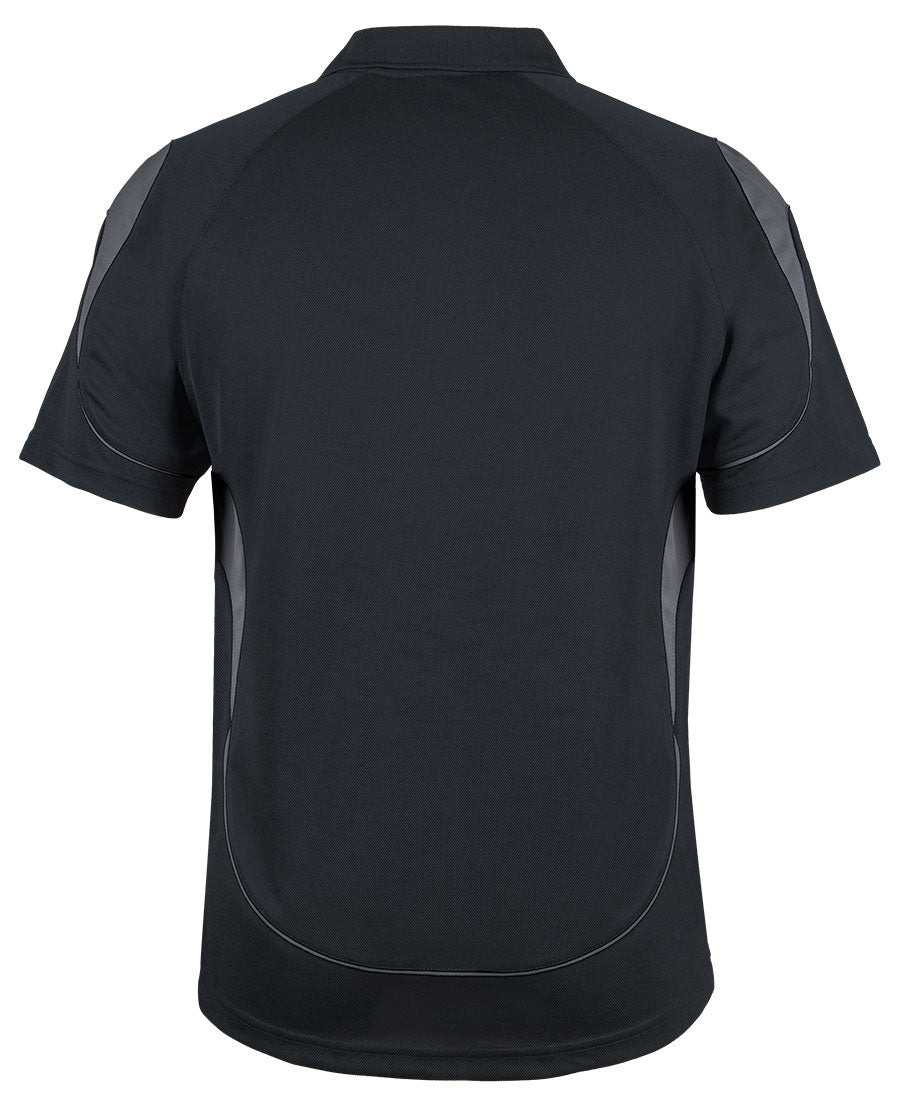 Podium Kids and Adults Bell Polo - Black/Charcoal - Back
