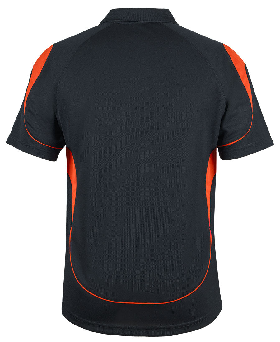Podium Kids and Adults Bell Polo - Black/Orange - Back