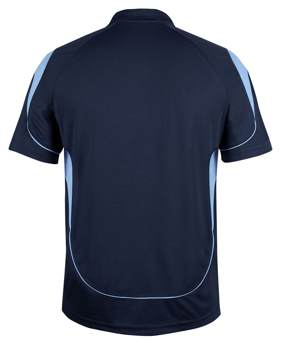 Podium Kids and Adults Bell Polo - Navy/Lt Blue - Back