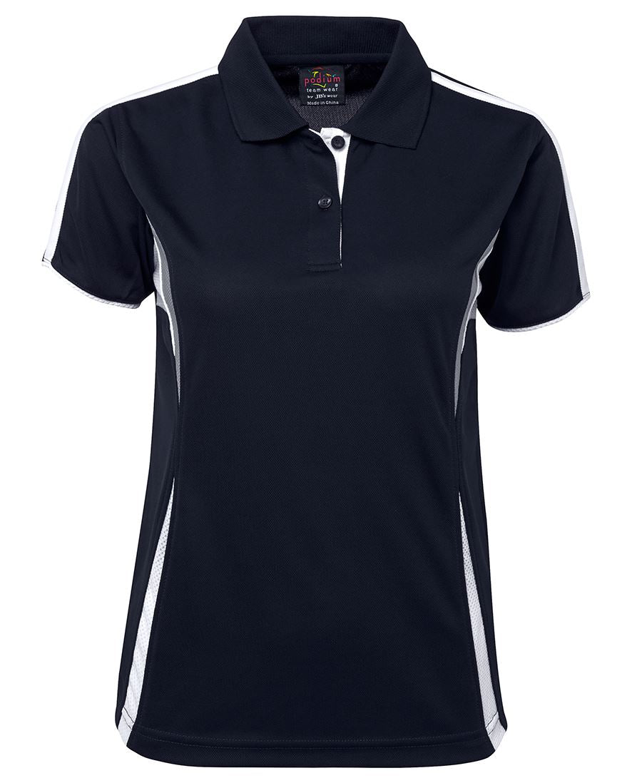 Podium Ladies Cool Polo - Navy/White/Grey - Front