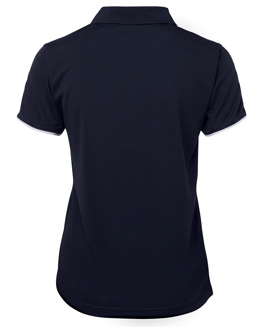 Podium Ladies Cool Polo - Navy/White/Grey - Back