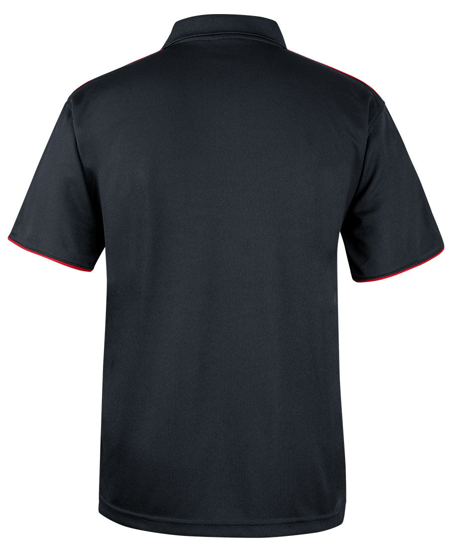 Podium Cool Polo - Black/Red/Grey - Back