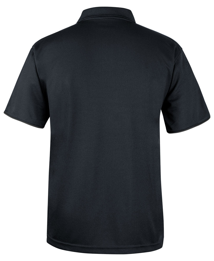Podium Cool Polo - Black/Charcoal/White - Back