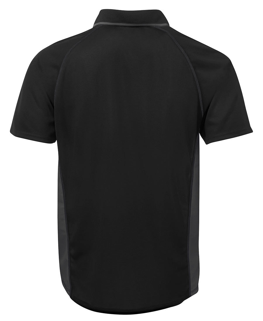 Podium Cover Polo - Black/Charcoal - Back