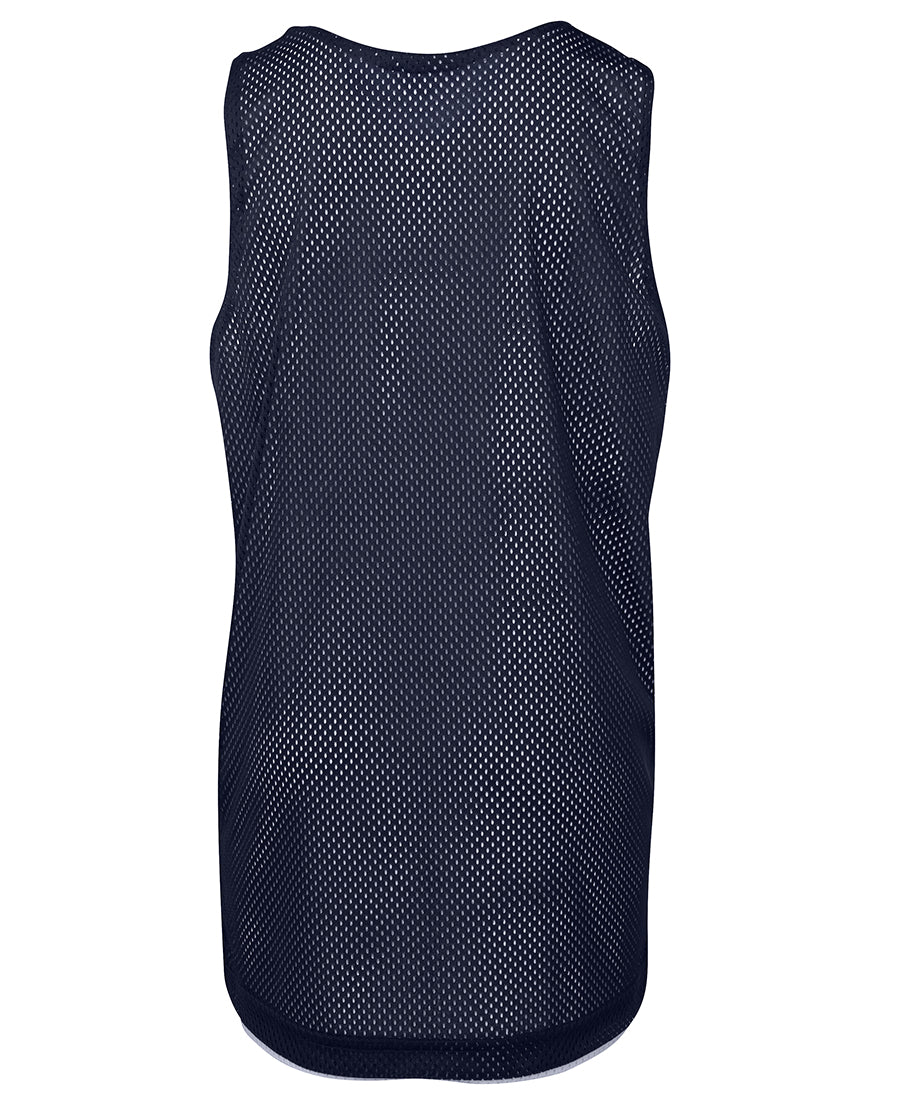 Podium Kids and Adults Reversible Training Singlet - Navy/White - Back