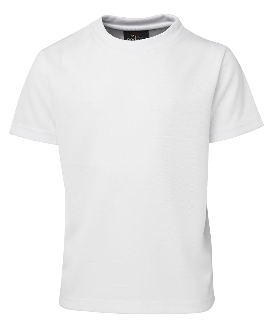 Podium Kids & Adults Poly Tee - White - Front