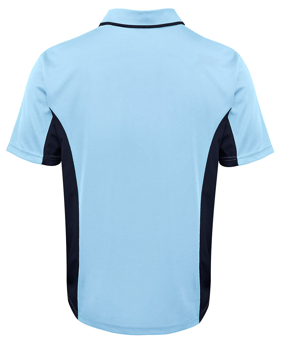 Podium Contrast Polo - Lt Blue/Navy - Back