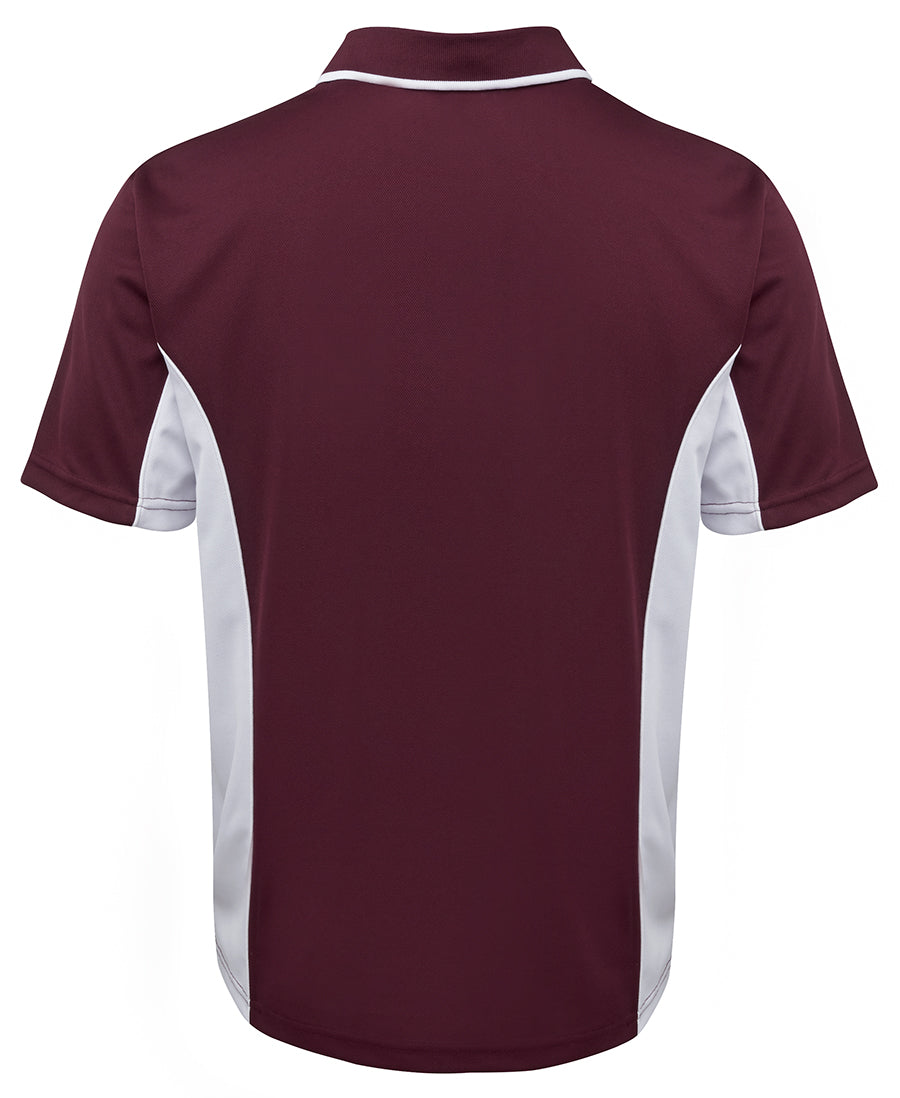 Podium Contrast Polo - Maroon/White - Back