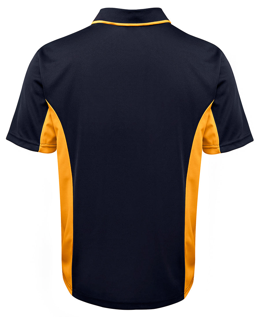 Podium Contrast Polo - Navy/Gold - Back