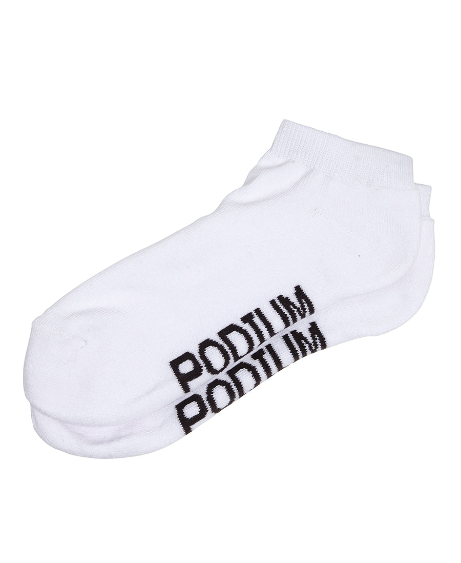 Podium Sport Ankle Sock (5 Pack) - White - Back