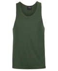 Podium Poly Singlet - Army - Front