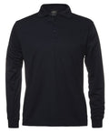Podium Long Sleeve Poly Polo - Navy - Front