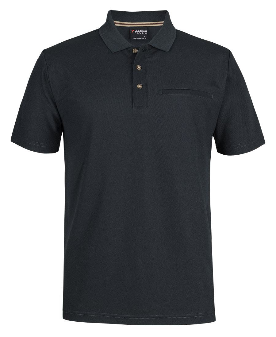 Podium Podium S/S Recycled Polyester Pocket Polo 7SPR